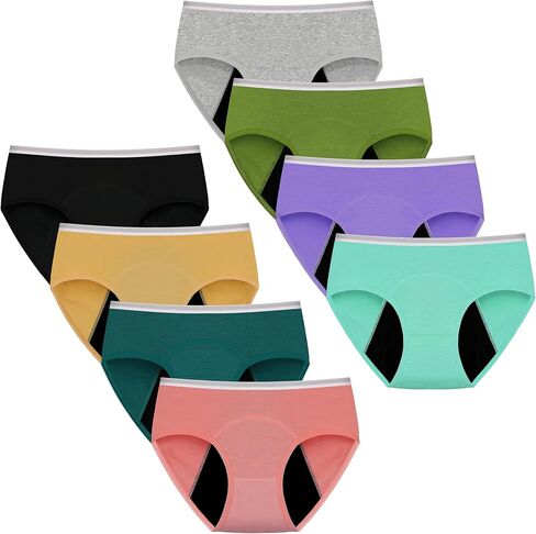 Teen Girls Period Underwear Menstrual Leakproof Panties for First Period Starter Panty Kids Cotton Protective Brief in Saudi Arabia