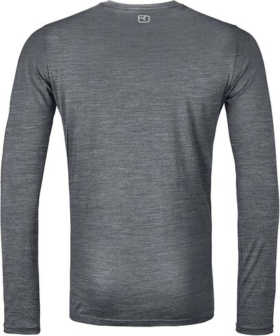 قميص Ortovox رجالي Merino Tangram بأكمام طويلة، تي شيرت بطبقة أساسية من الصوف لرحلات التزلج وركوب الدراجات وتسلق الجبال in Kuwait