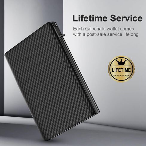 GAOCHALE Wallet for Men Pop up Card Holder, Smart, Slim, Minimalist Design for Front Pocket, Premium RFID Blocking, 10-14 Card Capacity | ID Window | Cash Slot(Black) in Saudi Arabia
