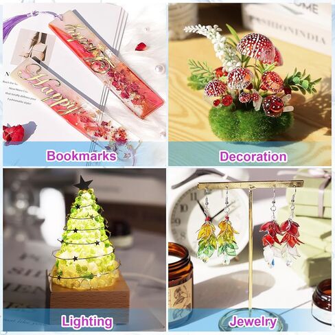 LET'S RESIN UV Resin, Upgraded 500g Crystal Clear UV Resin Hard, Low Odor Ultraviolet Epoxy Resin, UV Light Cure Solar Sunlight Activated Glue for Jewelry, Craft Decoration in Saudi Arabia