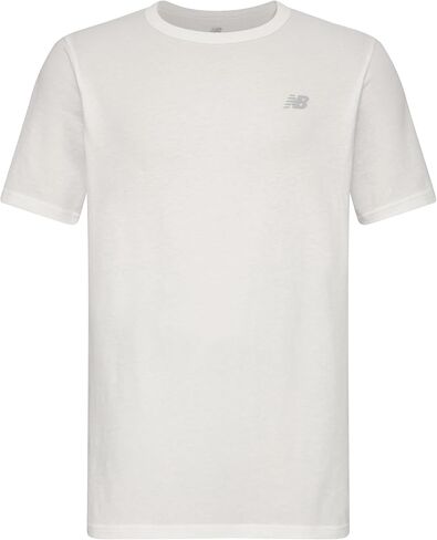 New Balance Men's Standard Cotton Performance Crew Neck Tee, Black/Heather Grey/Team Royal, X-Large in Kuwait