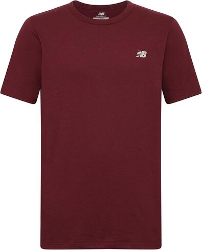 New Balance Men's Standard Cotton Performance Crew Neck Tee, Black/Heather Grey/Team Royal, X-Large in Kuwait