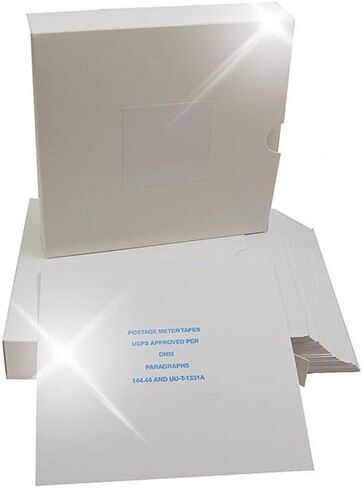 Premium Adhesive/Bright White 1200 Pinwheel Postage Meter Tapes 5x5 Compatible with Hasler, Neopost, PB and Francotyp Postalia by Preferred Postage Supplies (2 Pack) in Saudi Arabia