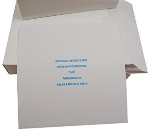 Premium Adhesive/Bright White 1200 Pinwheel Postage Meter Tapes 5x5 Compatible with Hasler, Neopost, PB and Francotyp Postalia by Preferred Postage Supplies (2 Pack) in Saudi Arabia