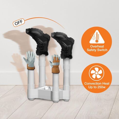 LifeSmart BD001 4 Post Fast Airflow Boot Dryer, Small, White in Kuwait