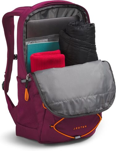 THE NORTH FACE Women's Jester Commuter Laptop Backpack, Fiery Red Next Gen Logo Print/Mr. Pink, One Size in Kuwait