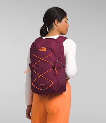 THE NORTH FACE Women's Jester Commuter Laptop Backpack, Fiery Red Next Gen Logo Print/Mr. Pink, One Size in Kuwait