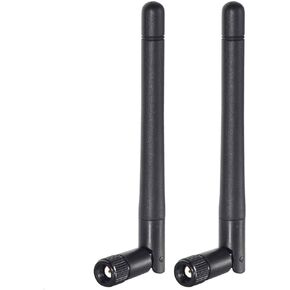 Bingfu Dual Band WiFi Antenna 2.4GHz 5GHz 5.8GHz 3dBi MIMO RP-SMA Male + 2 x 12 inch u.fl to Rp-SMA Cable + PCIe Slot Bracket for WiFi Router Wireless Mini PCI Express PCIE Network Card Adapter
