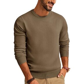 PJ PAUL JONES Men's Sweaters Crewneck Basic Lightweight Sweatshirts Wool Blend Knitted Pullover Long Sleeve Shirts for Men