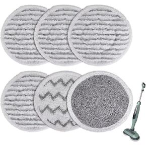 S7000 Pads Replacement Steam Mop Pads Compatible with Shark S7000AMZ S7001 S7001TGT S7000 S7201 S7000C Series Reusable Mop Refill, Steam & Scrub All-in-One Hard Floor Steam Mop (4 Pack)