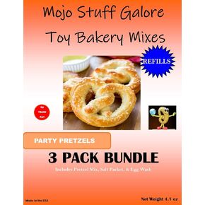 Mojo's Children's Easy to Bake Oven Mixes Play Toy Real Mixes | 6 Super Pack Refill Kit Strawberry Cupcake Brownie Sugar Cookie Ultimate Baking Supplies Net Wt 15.7 oz