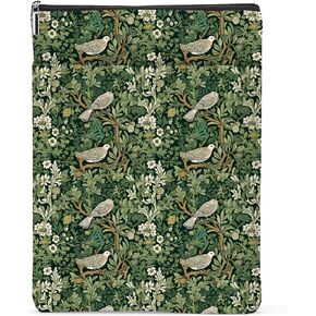 Classic Book Lovers Gifts Book Sleeve Vintage Forest Waterproof Book Cover Book Pouch Book Protector with Front Pocket Book Club Christmas Birthday Gifts for Women Girl Readers Book Accessories