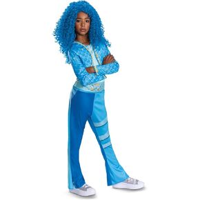 Descendants Chloe Costume for Kids, Official Disney Descendants The Rise of Red Costume Jumpsuit, Wig not Included, Child Size (10-12)