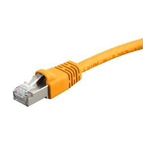 Monoprice Cat6A Ethernet Patch Cable - Snagless RJ45, Fullboot, 550Mhz, Double Shielded (S/FTP) Pure Bare Copper Wire, 10G, 26AWG, 14 Feet, Yellow