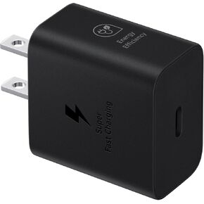 SAMSUNG 25W Wall Charger Power Adapter, Cable Not Included, Super Fast Charging, Compact Design, Compatible with Galaxy and USB Type C Devices, Black