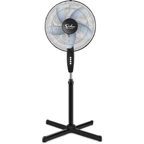 Simple Deluxe Oscillating 16″ 3 Adjustable Speed Pedestal Stand Fan for Indoor, Bedroom, Living Room, Home Office & College Dorm Use,Black