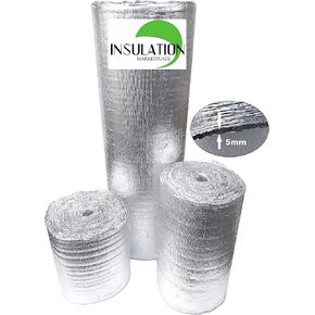 SmartSHIELD -5mm 48''X25ft Reflective Insulation Roll, Foam Core Radiant Barrier, Thermal Foil Insulation - Engineered Foil