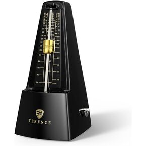 Mechanical Metronome, Universal Metronome for Piano Guitar Violin Drums and Other Instruments, Loud Sound, Accurate Track Beat and Tempo for Beginners(Black)