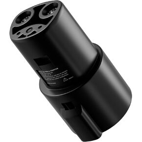 WOLFBOX 2024 J1772 to Tesla Charger Adapter, Max 80Amp/240VAC J1772 to Tesla Charging Adapter for Tesla Model 3/Y/X/S, Fast Charging, Portable, Safety Certified, Easy to Setup (Black)