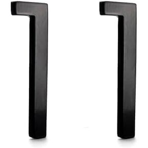 Montague Metal Products MHN-04-F-BK1-1 أرقام منزل عائمة حديثة من الألومنيوم الصلب، 4 بوصة، مطلية بمسحوق أسود in Kuwait
