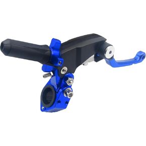 7/8" 22mm Universal Motorcycle Aluminum 360 ° Alloy Foldable Clutch Handle Motorcycle Clutch Handle with Mounting Seat for Motorcycle Street Sport Dirt Pit Mini Bikes Scooter ATV (Black)