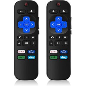 2 PCS Universal Replaced Remote Control Compatible with roku-TV, Applicable for TCL/for Philips/for Insignia/for Hisense/for Onn/for LG/for Sharp/for Element/for Westinghouse Ruko Series Smart TV