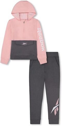 Reebok girls 2-piece Activewear Tracksuit Clothing Set - Hoodie Jacket + Performance Joggers in Saudi Arabia