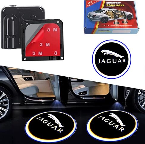Compatible with Jaguar Car Door Logo Projector Lights,Ghost Shadow Light Welcome Courtesy Light Fit Most Car (2PCS), for jiebao, 24L-YBD-1 in Saudi Arabia