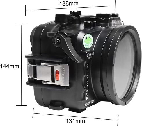 Sea frogs Waterproof Camera Housing compatible with Canon EOS R5 60MM IPX8 40m/130ft Maximum Diving Depth Underwater Camera Case for Diving, Surfing, Rowing, Skiing in Saudi Arabia