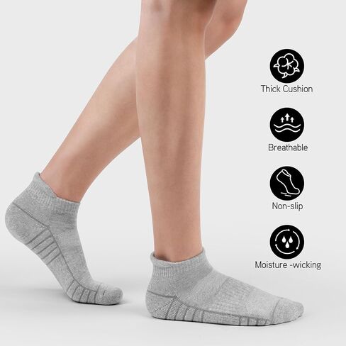 6 Pack Men's Ankle Socks Athletic Socks with Cushion Low Cut Socks Sports Socks for Women Men 6-9/9-12/12-14 in Saudi Arabia
