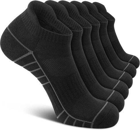 6 Pack Men's Ankle Socks Athletic Socks with Cushion Low Cut Socks Sports Socks for Women Men 6-9/9-12/12-14 in Saudi Arabia