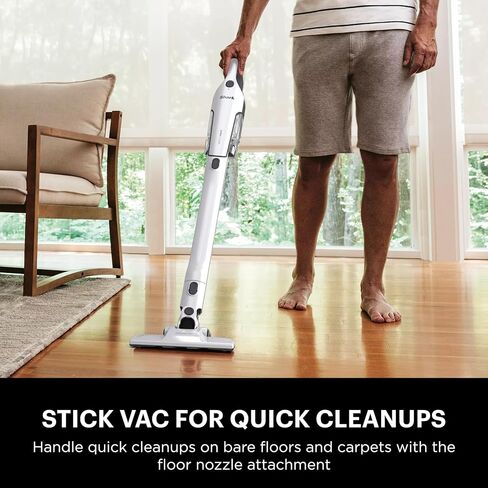 Shark CH964AMZ 2 في 1 نظام Ultracyclone اللاسلكي والمحمول، خفيف الوزن للغاية ومحمول للسيارة والمنزل، فلتر قابل للغسل، كوب غبار XL، أداة شقوق وفرشاة تنظيف، أزرق in Kuwait