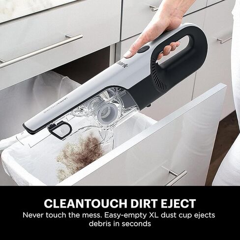 Shark CH964AMZ 2 في 1 نظام Ultracyclone اللاسلكي والمحمول، خفيف الوزن للغاية ومحمول للسيارة والمنزل، فلتر قابل للغسل، كوب غبار XL، أداة شقوق وفرشاة تنظيف، أزرق in Kuwait