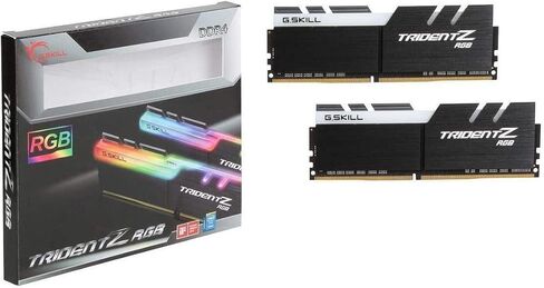 G.سكيل ذاكرة كمبيوتر مكتبي ترايدنت Z RGB (انتل XMP) DDR4 RAM 128GB (4x32GB) 3200MT/s CL16-18-18-38 1.35 فولت UDIMM (F4-3200C16Q-128GTZR) in Saudi Arabia