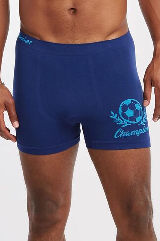 Knocker Nylon Stretchable Compression Boxer Brief 6-Pcs Set, Assorted Colors (One Size, Heathered Strips) in Kuwait
