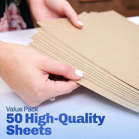 ألواح خشب مضغوط مقاس 8.5 × 11 بوصة - 22pt 100 قطعة من أوراق ورق كرافت بنية للحرف اليدوية - لوح شرائح صديق للبيئة لتجليد الكتب، إطار الصورة الداعم بديل رائع للوحة MDF in Kuwait