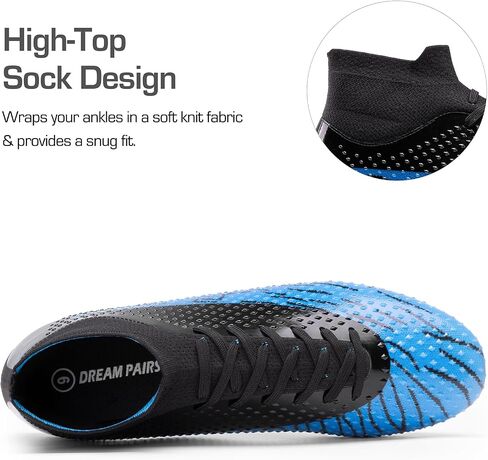 DREAM PAIRS Men's Soccer Cleats Lightweight Football Cleats Professional Training High-top Soccer Shoes in Saudi Arabia