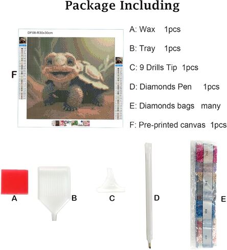 DIYDECORFUN Alpaca Diamond Painting Kit for Kids, Animals Penguin 5D Diamond Art Kits by Numbers, Owl Crystal Rhinestone Painting Fox Gem Arts Crafts Kits for Kids Age 8-12 Home Decor (6X6Inch) in Kuwait