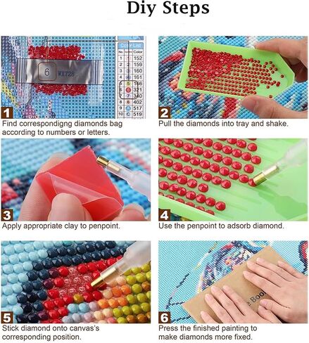 DIYDECORFUN Alpaca Diamond Painting Kit for Kids, Animals Penguin 5D Diamond Art Kits by Numbers, Owl Crystal Rhinestone Painting Fox Gem Arts Crafts Kits for Kids Age 8-12 Home Decor (6X6Inch) in Kuwait