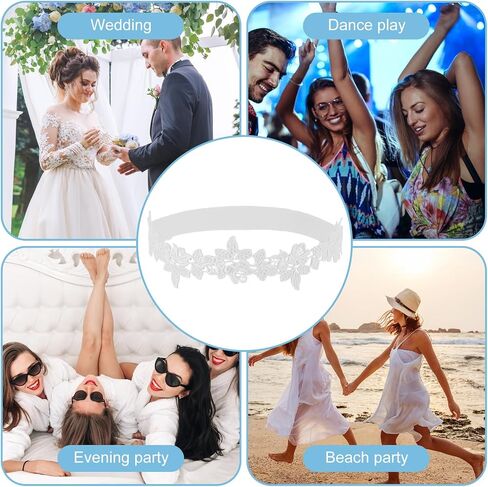 أربطة أرجل الزفاف، رباط زفاف للعروس قابل للتمدد من الدانتيل لأرجل الحفلات الراقصة، أربطة زهور ملابس الزفاف الداخلية in Saudi Arabia