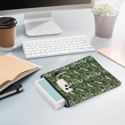 Classic Book Lovers Gifts Book Sleeve Vintage Forest Waterproof Book Cover Book Pouch Book Protector with Front Pocket Book Club Christmas Birthday Gifts for Women Girl Readers Book Accessories in Saudi Arabia