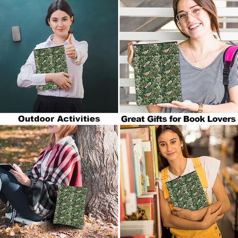 Classic Book Lovers Gifts Book Sleeve Vintage Forest Waterproof Book Cover Book Pouch Book Protector with Front Pocket Book Club Christmas Birthday Gifts for Women Girl Readers Book Accessories in Saudi Arabia