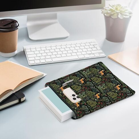 Classic Book Lovers Gifts Book Sleeve Vintage Forest Waterproof Book Cover Book Pouch Book Protector with Front Pocket Book Club Christmas Birthday Gifts for Women Girl Readers Book Accessories in Saudi Arabia