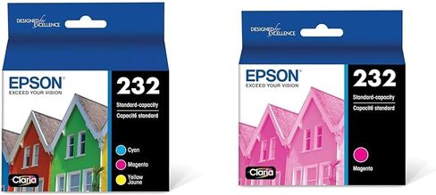 Epson 232 Claria Ink Standard Capacity Color Combo Pack (T232520-S) Works with Workforce WF-2930, WF-2950, Expression XP-4200, XP-4205 in Kuwait
