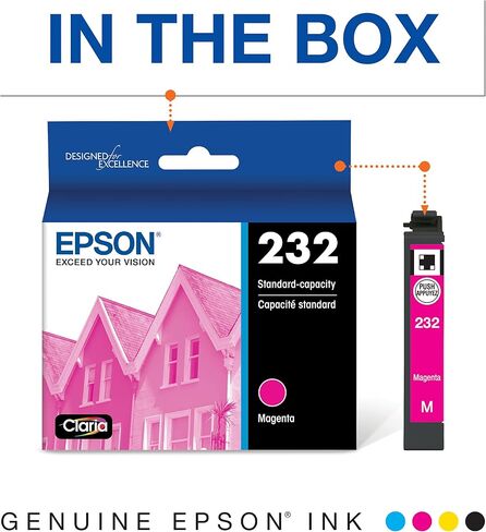 Epson 232 Claria Ink Standard Capacity Color Combo Pack (T232520-S) Works with Workforce WF-2930, WF-2950, Expression XP-4200, XP-4205 in Kuwait