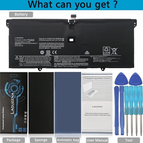 بطارية كمبيوتر محمول LAQUEENA L17C4PE1 متوافقة مع Lenovo ideapad 730S-13IWL Yoga S730-13IWL S730-13IML Series L17M4PE1 L17S4PE1 5B10R32748 5B10R32749 5B10W67276 5B10W67274 15.36V 42Wh 4- خلية in Saudi Arabia