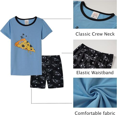 MyFav Big Boys Pajamas 2 Piece Short PJS Cute Cartoon Sleepwear in Saudi Arabia