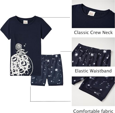 MyFav Big Boys Pajamas 2 Piece Short PJS Cute Cartoon Sleepwear in Saudi Arabia