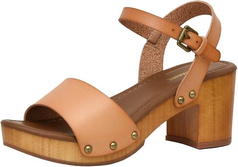 CUSHIONAIRE Women's Sloan Faux Wood Sandal +Memory Foam & LiteSole Technology -Wide Widths Available, White 8 in Saudi Arabia