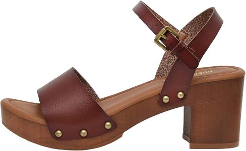 CUSHIONAIRE Women's Sloan Faux Wood Sandal +Memory Foam & LiteSole Technology -Wide Widths Available, White 8 in Saudi Arabia